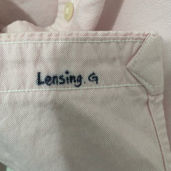 Gap Mens Button Down Shirt The Modern Oxford Light Pink Long Sleeve Size L* - Picture 8 of 9